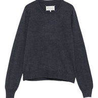 Maison Margiela Wool Crewneck Sweater - Blue