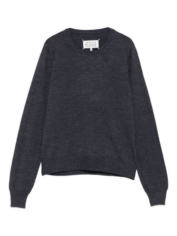 Maison Margiela Wool Crewneck Sweater - Blue