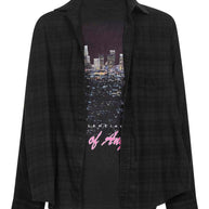 Balenciaga Layered Cotton Shirt - Black