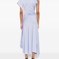 Victoria Beckham Draped Midi Dress - Lilac