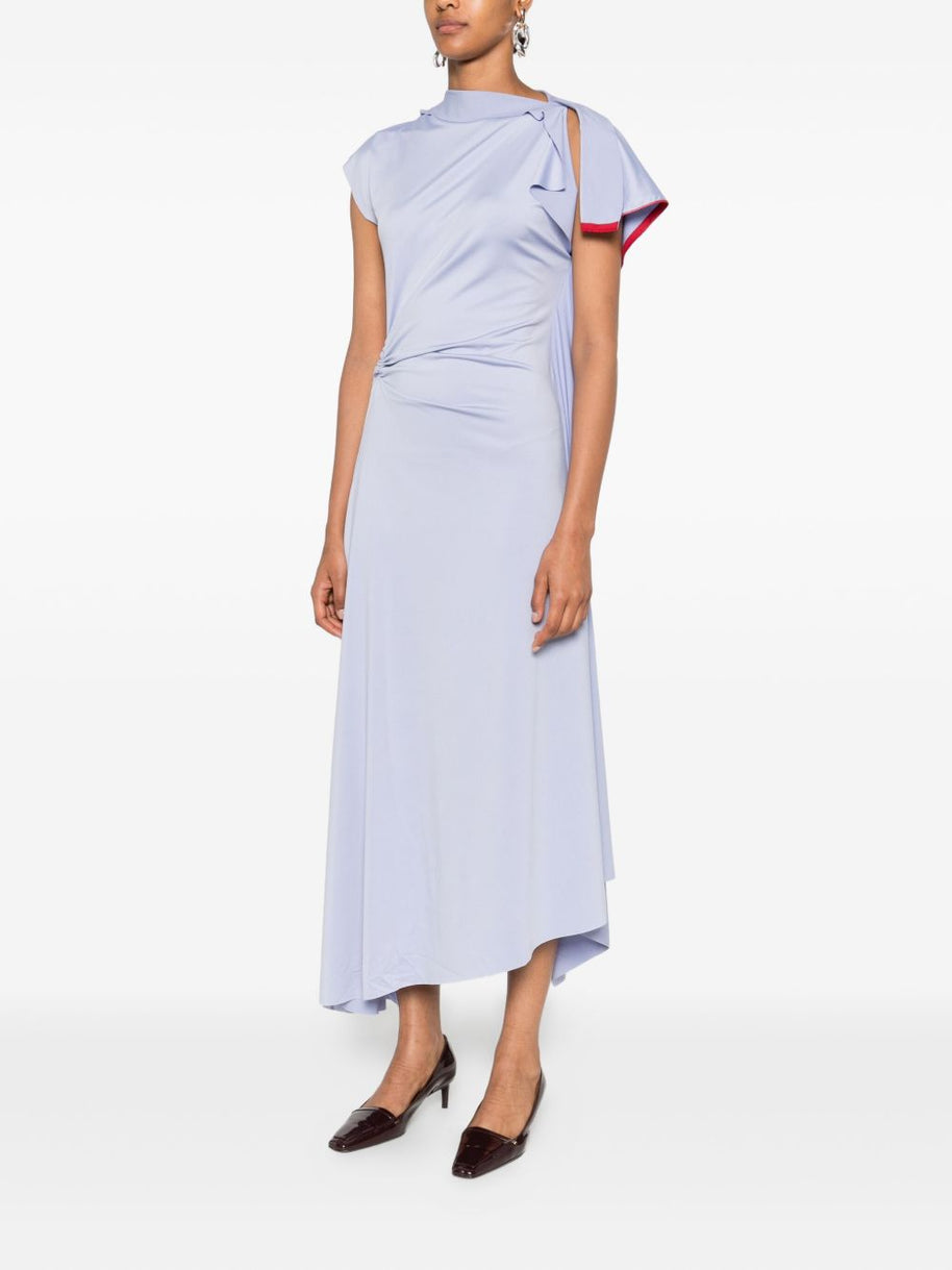 Victoria Beckham Draped Midi Dress - Lilac