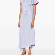 Victoria Beckham Draped Midi Dress - Lilac