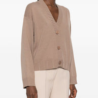 Fabiana Filippi Wool Blend V-neck Cardigan - Brown
