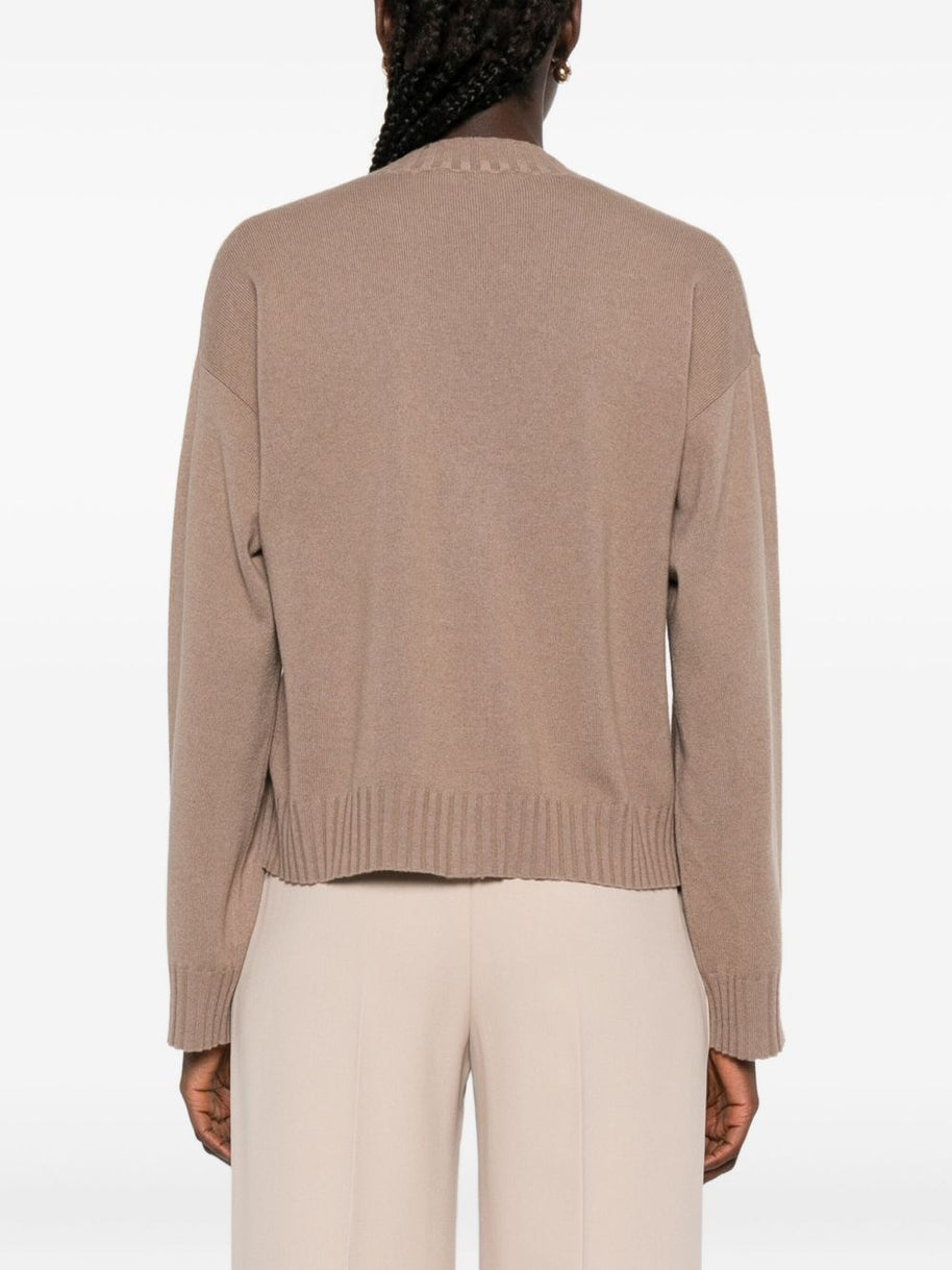 Fabiana Filippi Wool Blend V-neck Cardigan - Brown