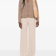 Fabiana Filippi Wool Blend V-neck Cardigan - Brown