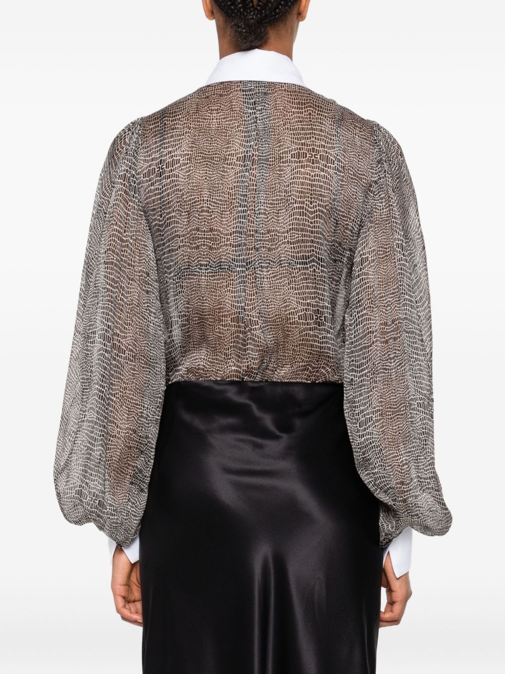 Elisabetta Franchi Silk Bodysuit - Black