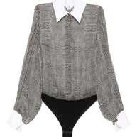 Elisabetta Franchi Silk Bodysuit - Black