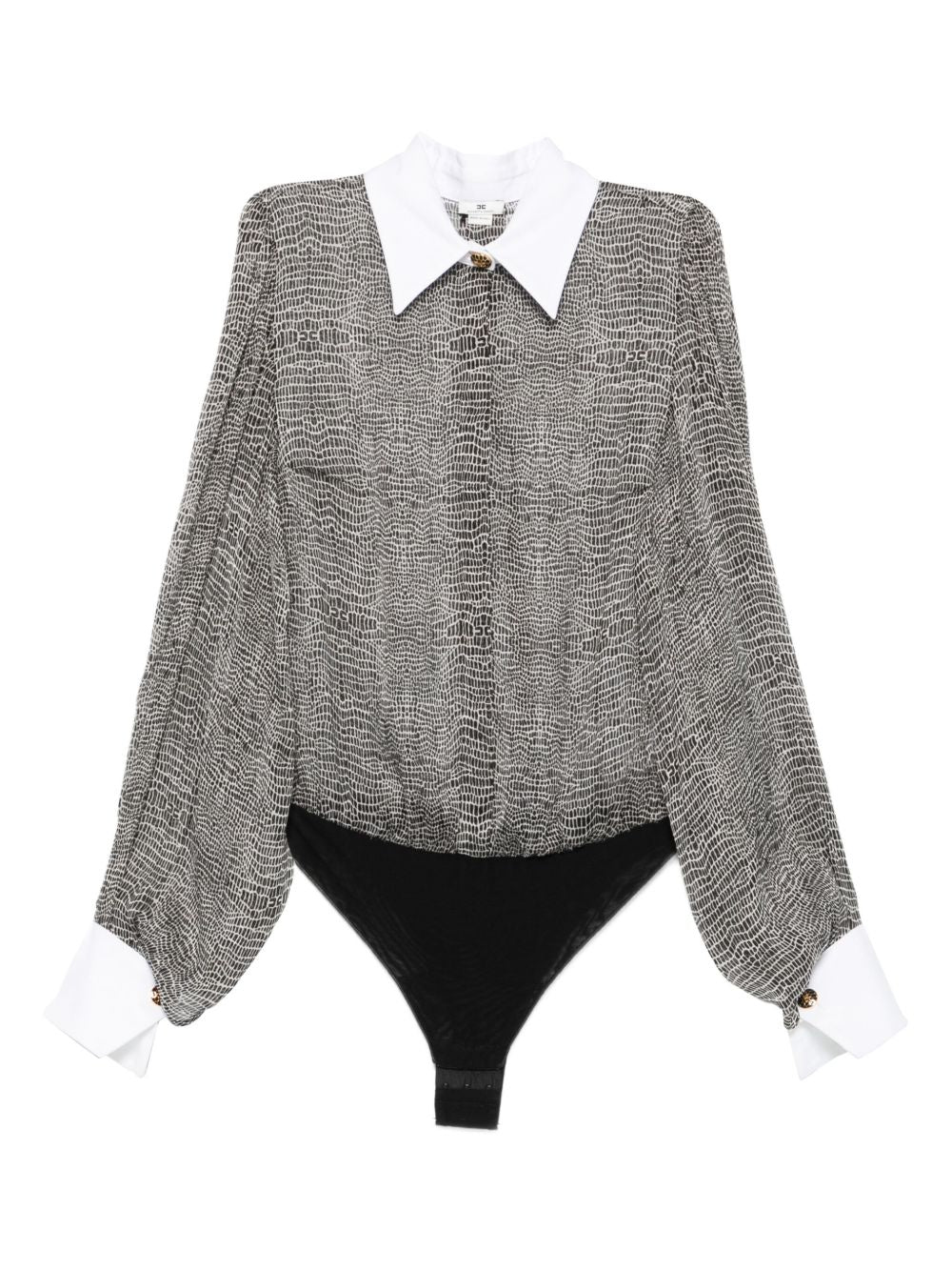 Elisabetta Franchi Silk Bodysuit - Black