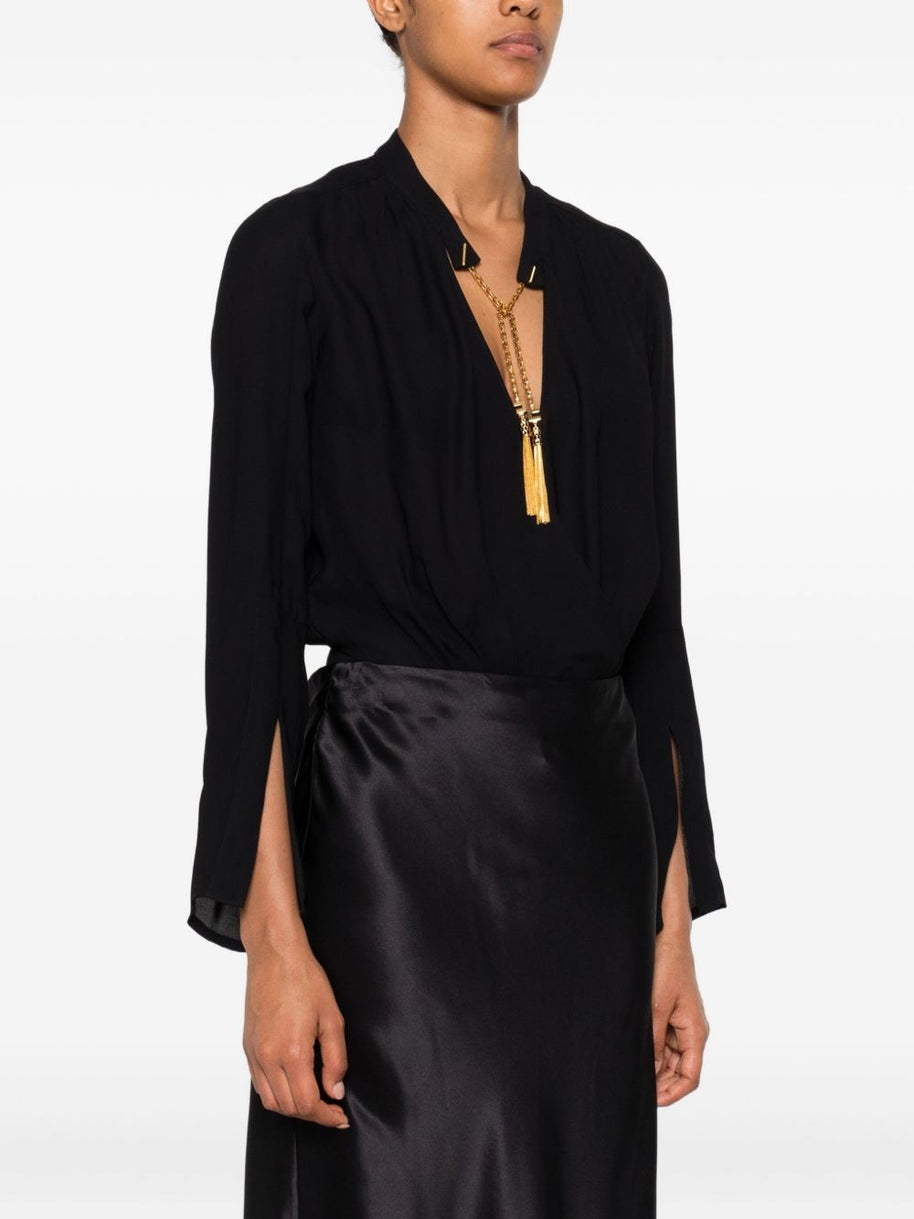 Elisabetta Franchi Embellished Bodysuit - Black