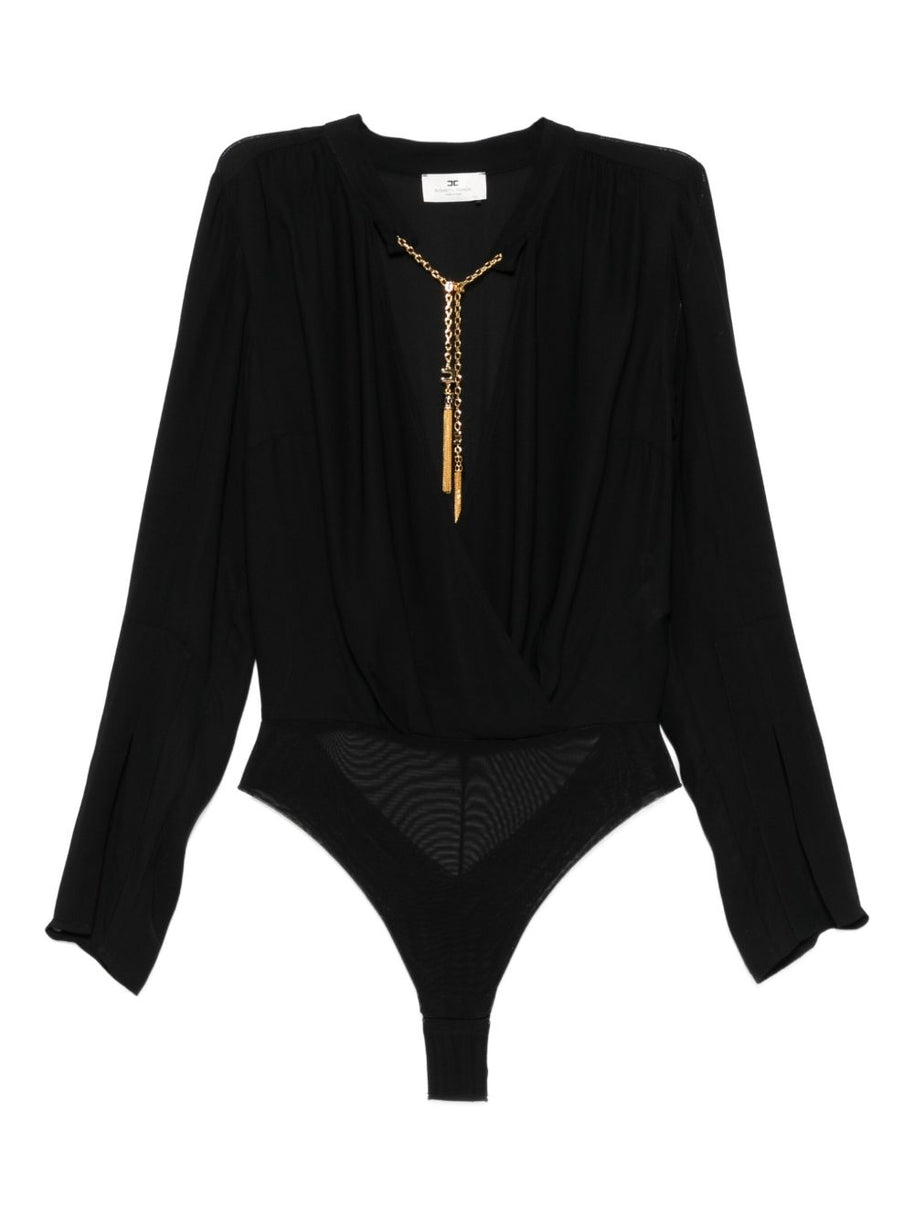 Elisabetta Franchi Embellished Bodysuit - Black