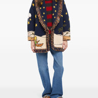 Alanui The Little Prince Wool Cardigan - Blue