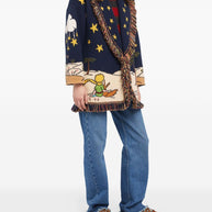 Alanui The Little Prince Wool Cardigan - Blue