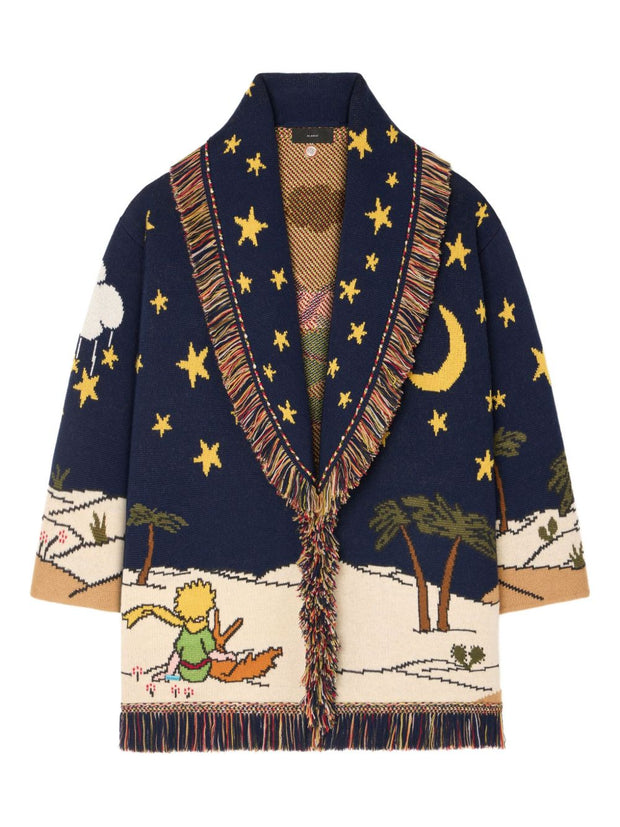 Alanui The Little Prince Wool Cardigan - Blue