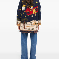 Alanui The Little Prince Wool Cardigan - Blue
