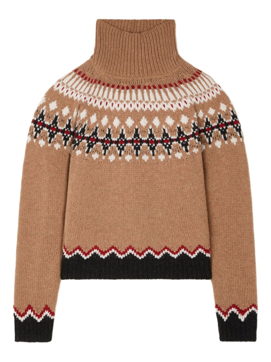 Alanui Sweet Winter Wool Turtle-neck Jumper - Camel