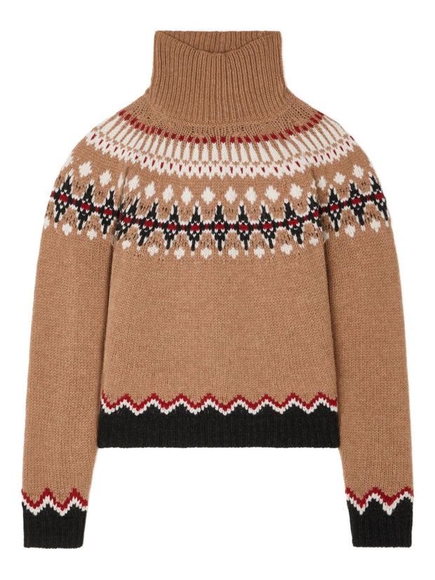 Alanui Sweet Winter Wool Turtle-neck Jumper - Camel