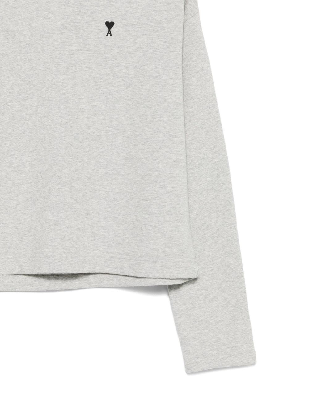 Ami Paris Ami De Coeur Cotton Sweatshirt - Light Grey