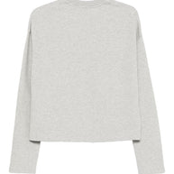 Ami Paris Ami De Coeur Cotton Sweatshirt - Light Grey