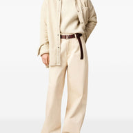 Ami Paris Super Wide Denim Jeans - Beige