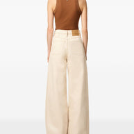 Ami Paris Super Wide Denim Jeans - Beige