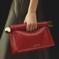 JACQUEMUS La Pochette Rond Carré Clutch Bag - Red