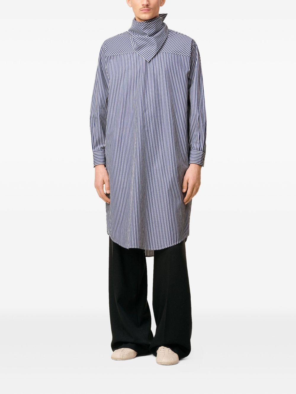 Ami Paris Bandana Cotton Dress - Clear Blue