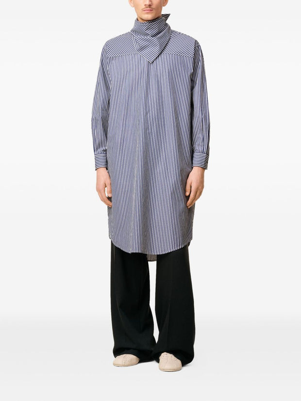 Ami Paris Bandana Cotton Dress - Clear Blue