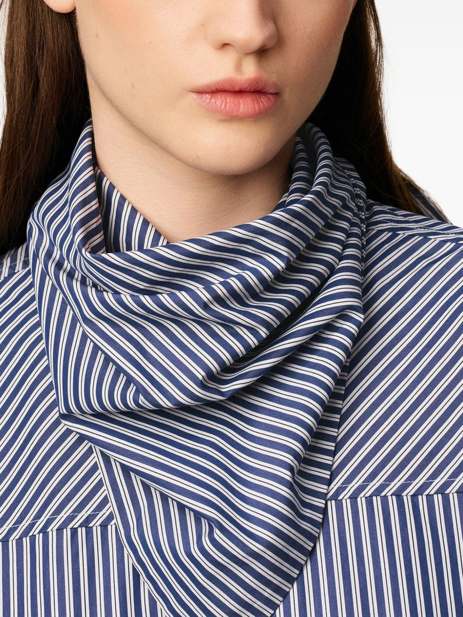 Ami Paris Bandana Cotton Dress - Clear Blue