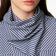 Ami Paris Bandana Cotton Dress - Clear Blue