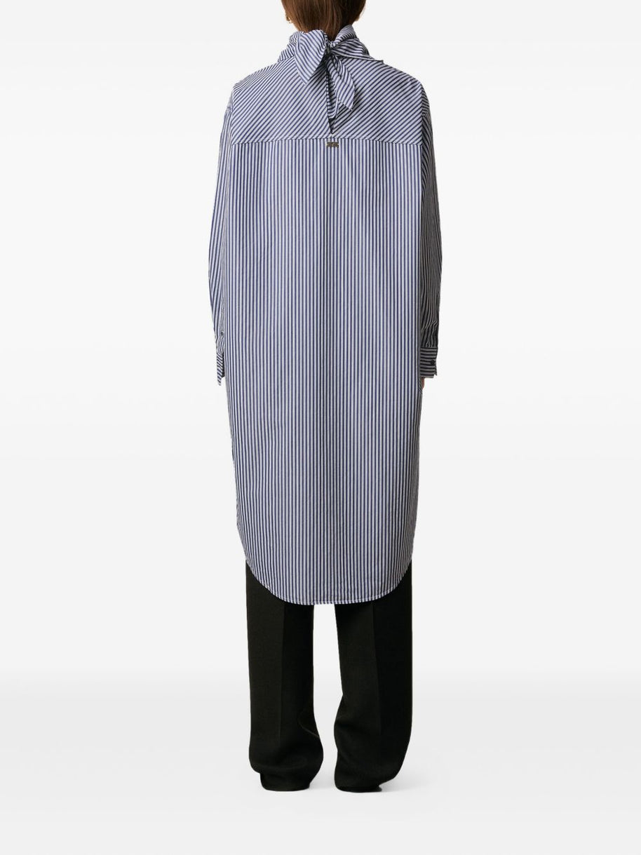 Ami Paris Bandana Cotton Dress - Clear Blue