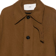 Ami Paris Wool Coat - Brown