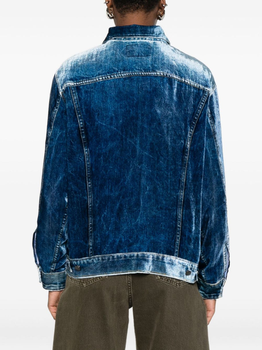 Pierre Louis Mascia Denim Print Jacket - Blue