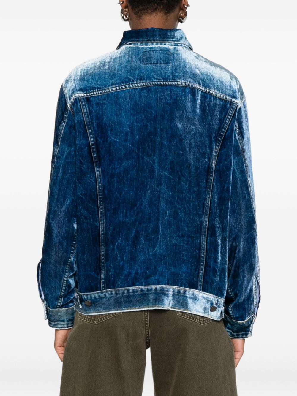 Pierre Louis Mascia Denim Print Jacket - Blue
