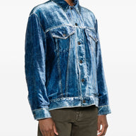Pierre Louis Mascia Denim Print Jacket - Blue