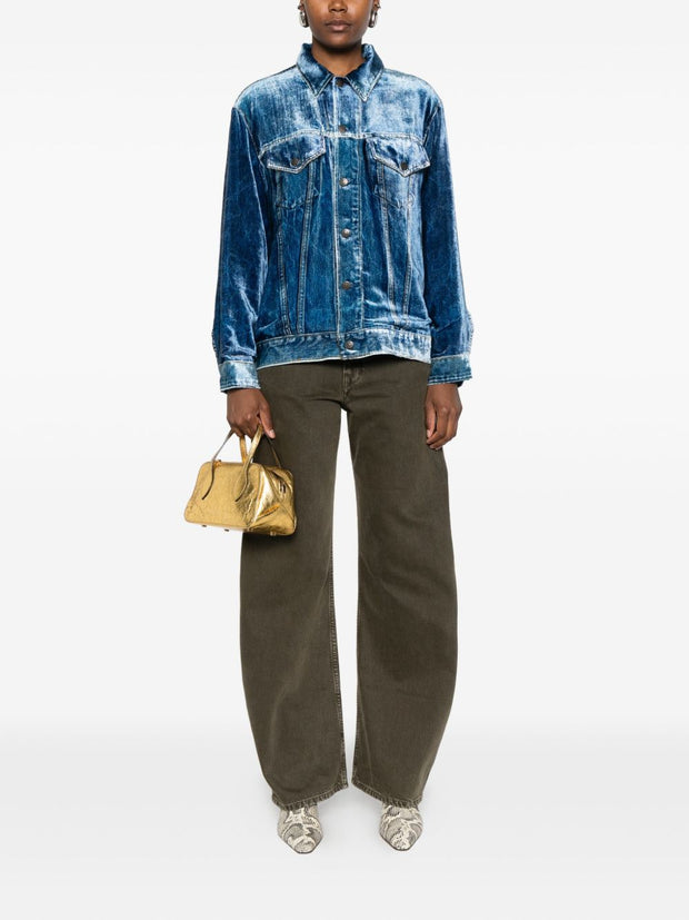 Pierre Louis Mascia Denim Print Jacket - Blue