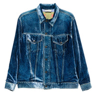 Pierre Louis Mascia Denim Print Jacket - Blue