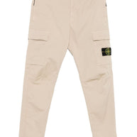 Stone Island Cotton Cargo Trousers - Beige