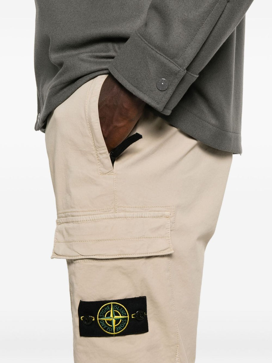 Stone Island Cotton Cargo Trousers - Beige