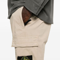 Stone Island Cotton Cargo Trousers - Beige