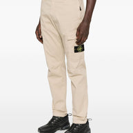 Stone Island Cotton Cargo Trousers - Beige