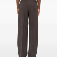 Golden Goose Wool Wide-leg Trousers - Brown