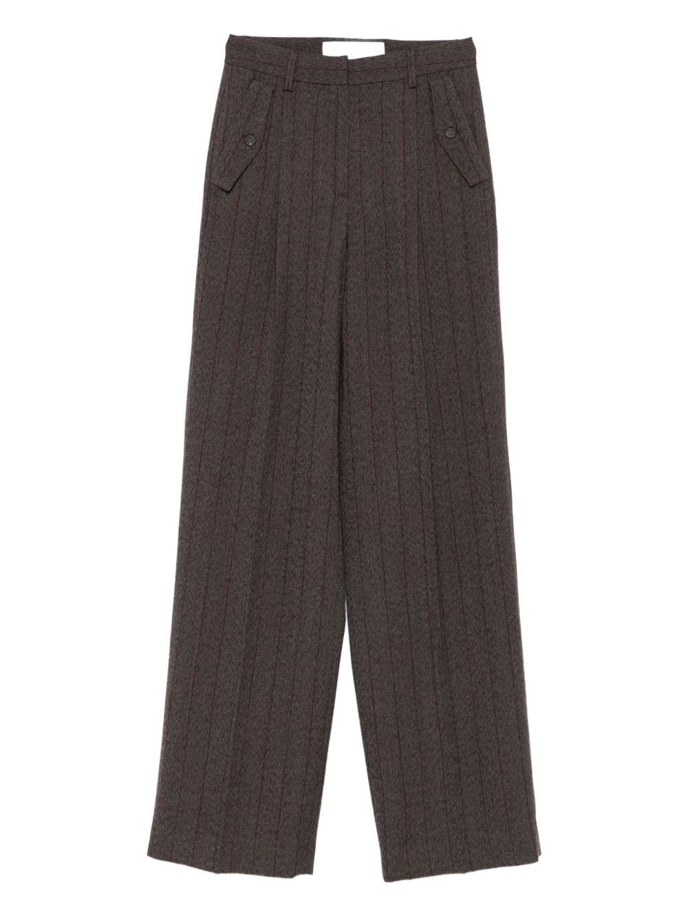 Golden Goose Wool Wide-leg Trousers Brown