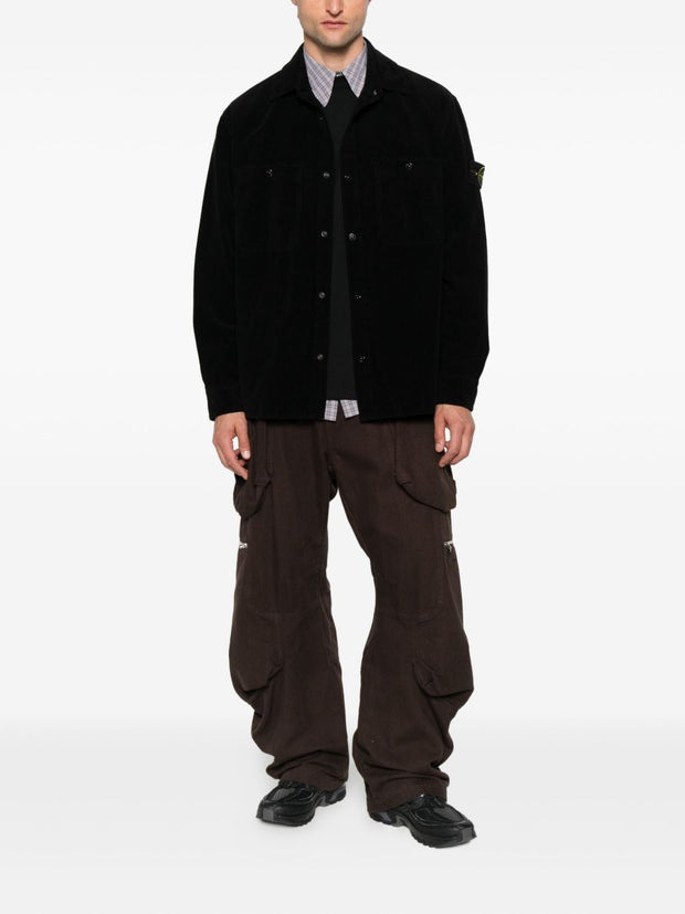 Stone Island Cotton Overshirt Jacket - Black