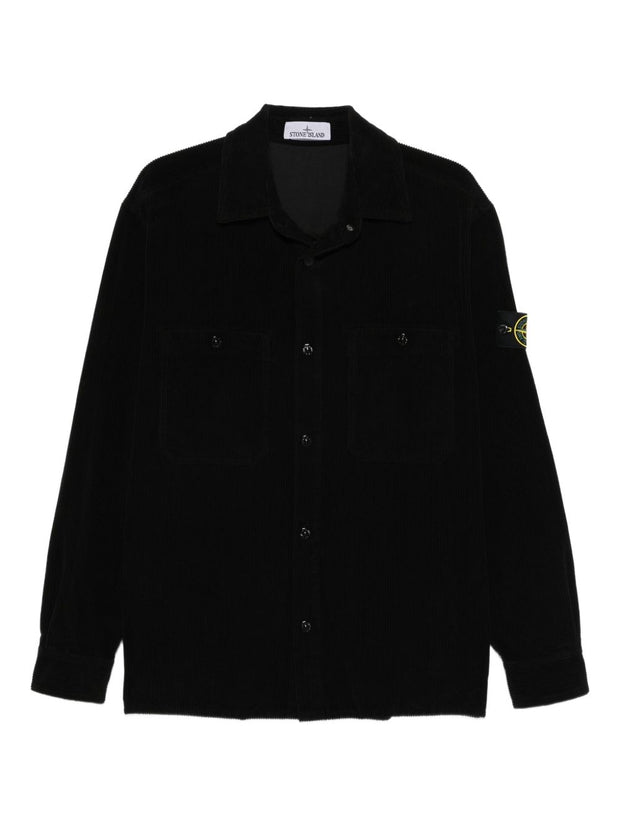 Stone Island Cotton Overshirt Jacket - Black