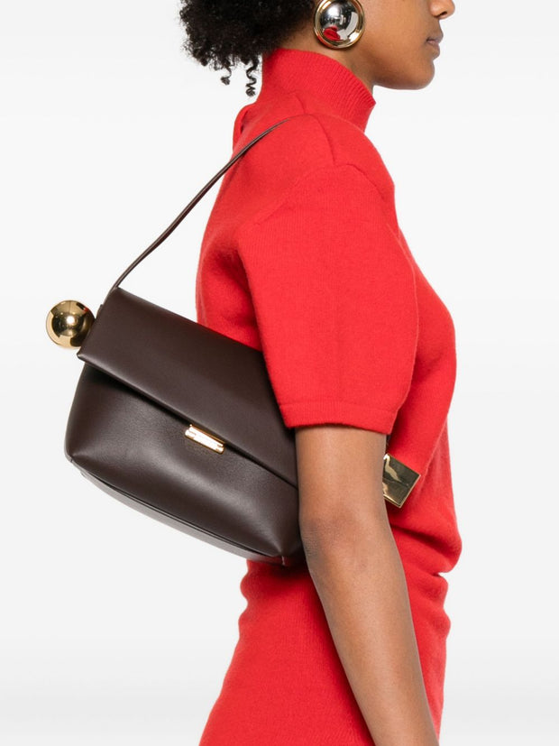 JACQUEMUS  Le Rond Carré Shoulder Bag - Brown