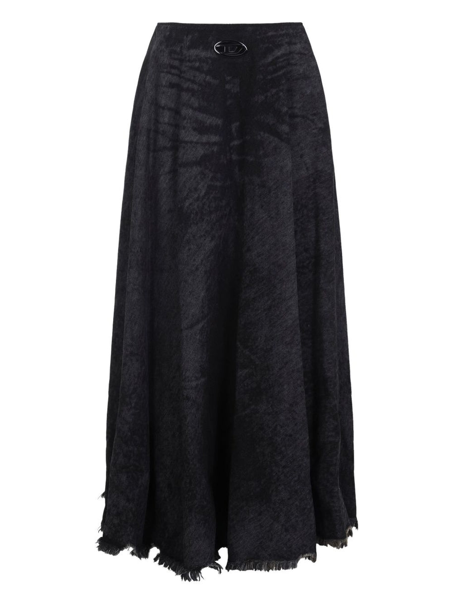 Diesel Denim Long Skirt - Black
