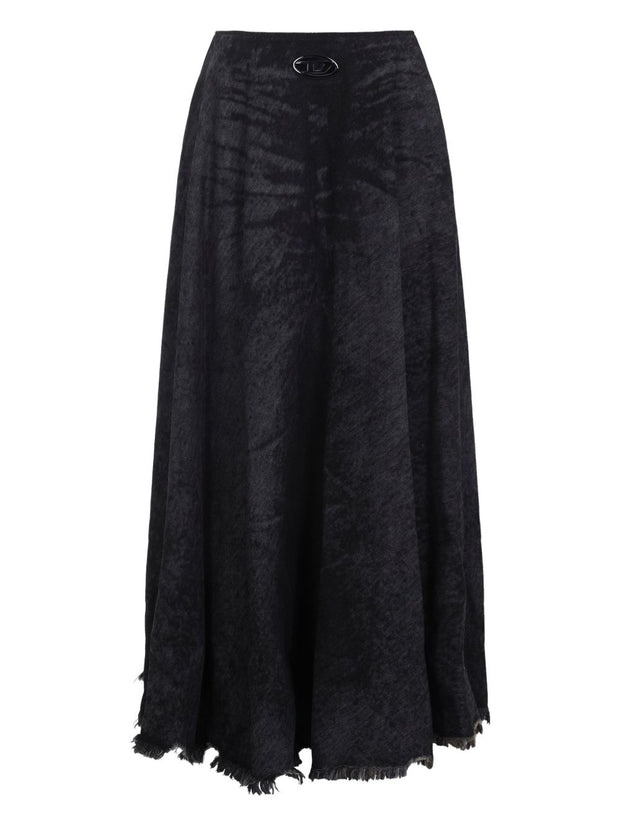 Diesel Denim Long Skirt - Black