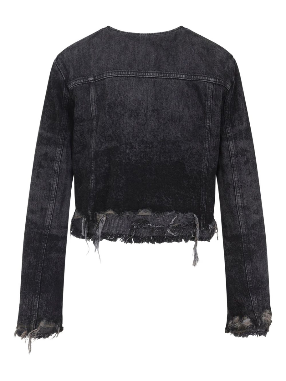 Diesel Denim Cotton Jacket - Black