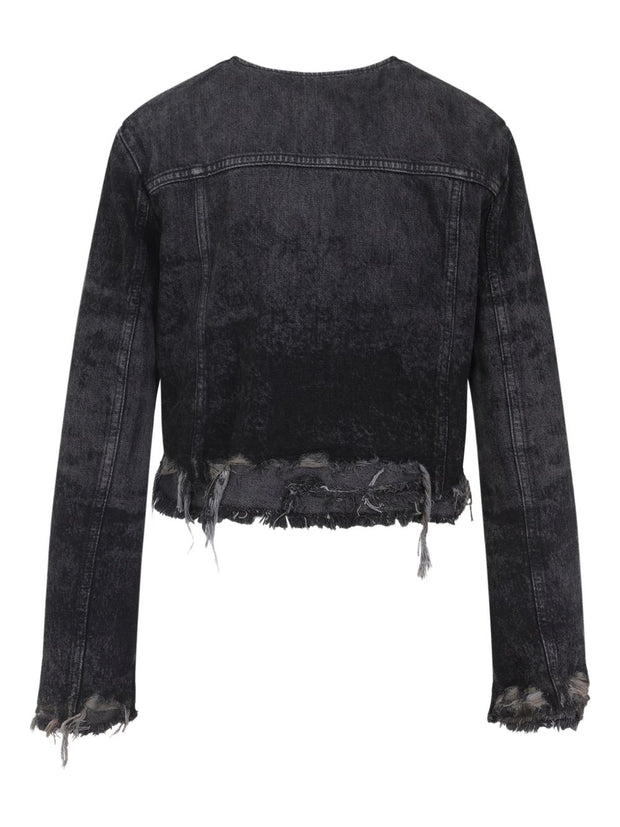 Diesel Denim Cotton Jacket - Black
