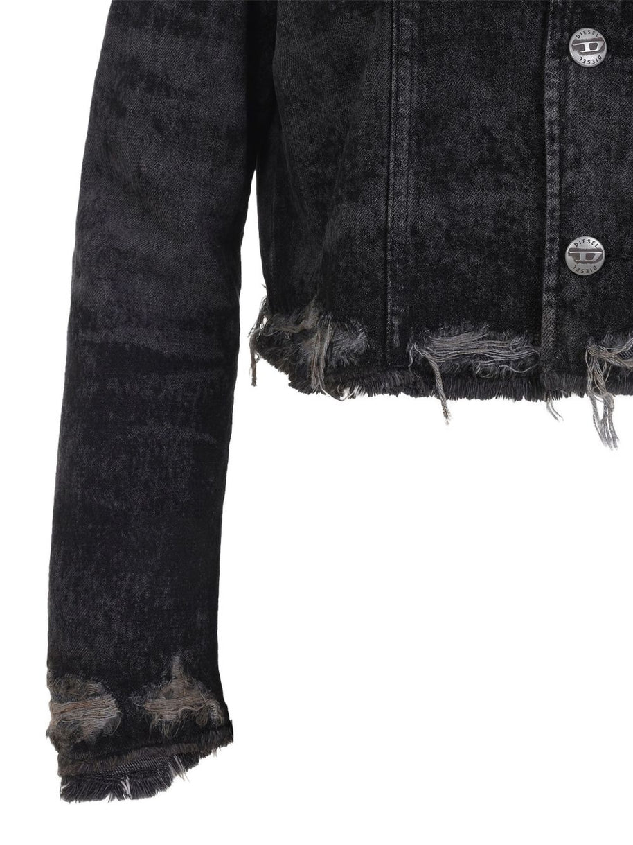 Diesel Denim Cotton Jacket - Black